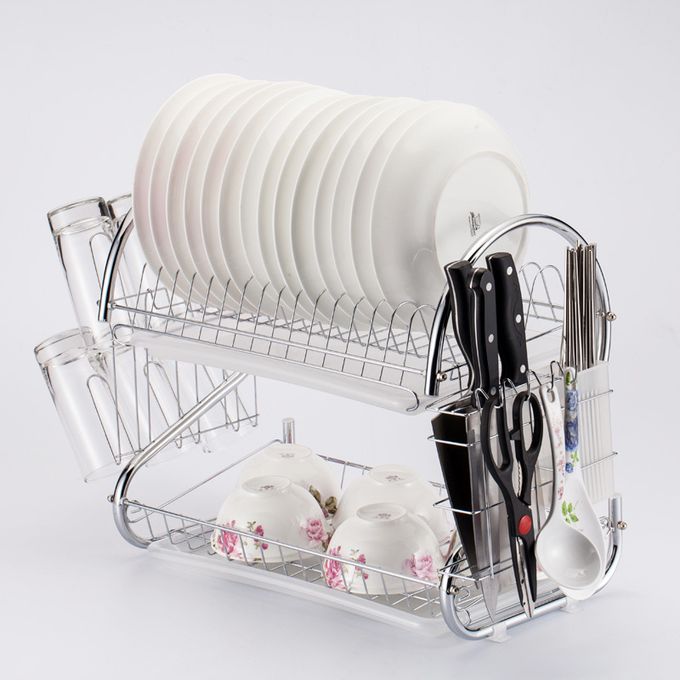 jamespot 2-Layer Stainless Steel Dish Rack Drainer