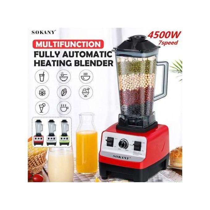 Sokany Heavy Duty Commercial Juicer Blender food processor- Automatic, 4500watts, 2L, 6 blades, 7 speeds