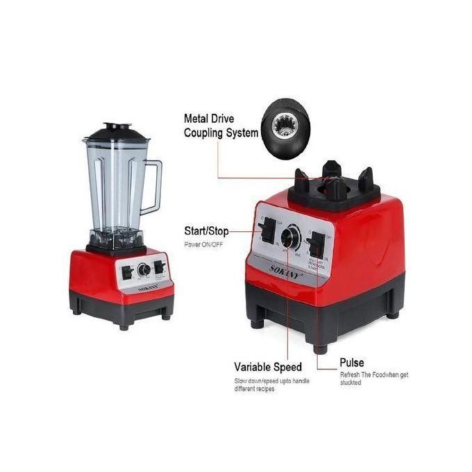 Sokany Heavy Duty Commercial Juicer Blender food processor- Automatic, 4500watts, 2L, 6 blades, 7 speeds