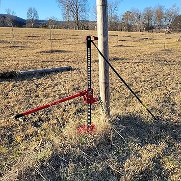 BIG RED TR6501B Torin 48" Ratcheting Off Road Utility Farm Jack, 3 Ton (6,000 lb) Capacity, Red