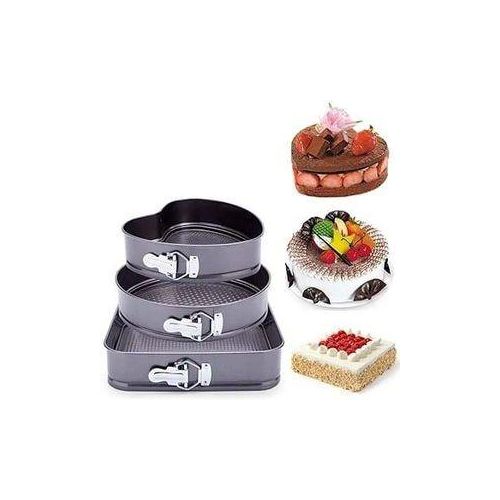 3Pcs Non Stick Cake Tray Mould Into Mixed Set