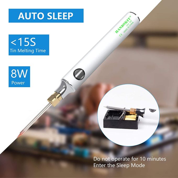 HANDSKIT Soldering Iron Kit,8W Adjustable Temperature With USB Cable