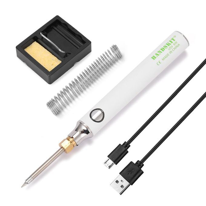 HANDSKIT Soldering Iron Kit,8W Adjustable Temperature With USB Cable