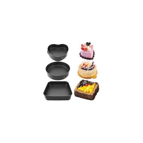 3Pcs Non Stick Cake Tray Mould Into Mixed Set