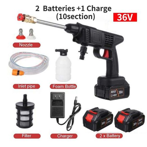 Rechargeable High Pressure Car Washing Gun With 2 Rechargeable Batteries