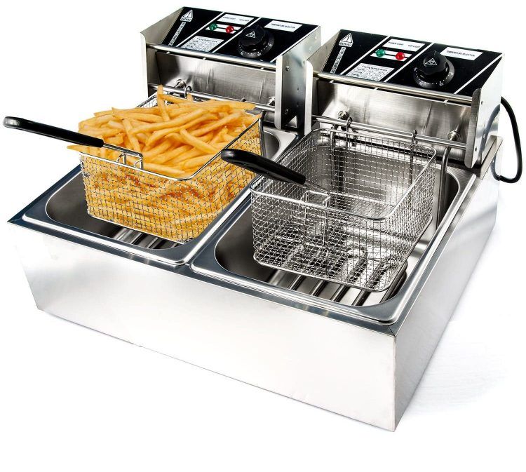 COMMERCIAL DOUBLE DEEP FRIER 6L+6L