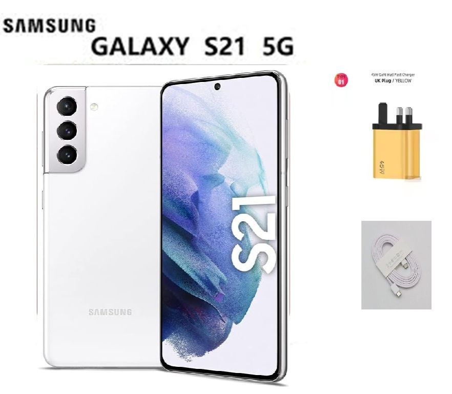 Galaxy S21 5G, 128GB +8GB,Battery 4000mAH, Excellent Condition (A) GRADE ,Sim Ejector Pin + FREE 45WTTS FAST CHARGER WITH QUALITY CABLE, Unlocked