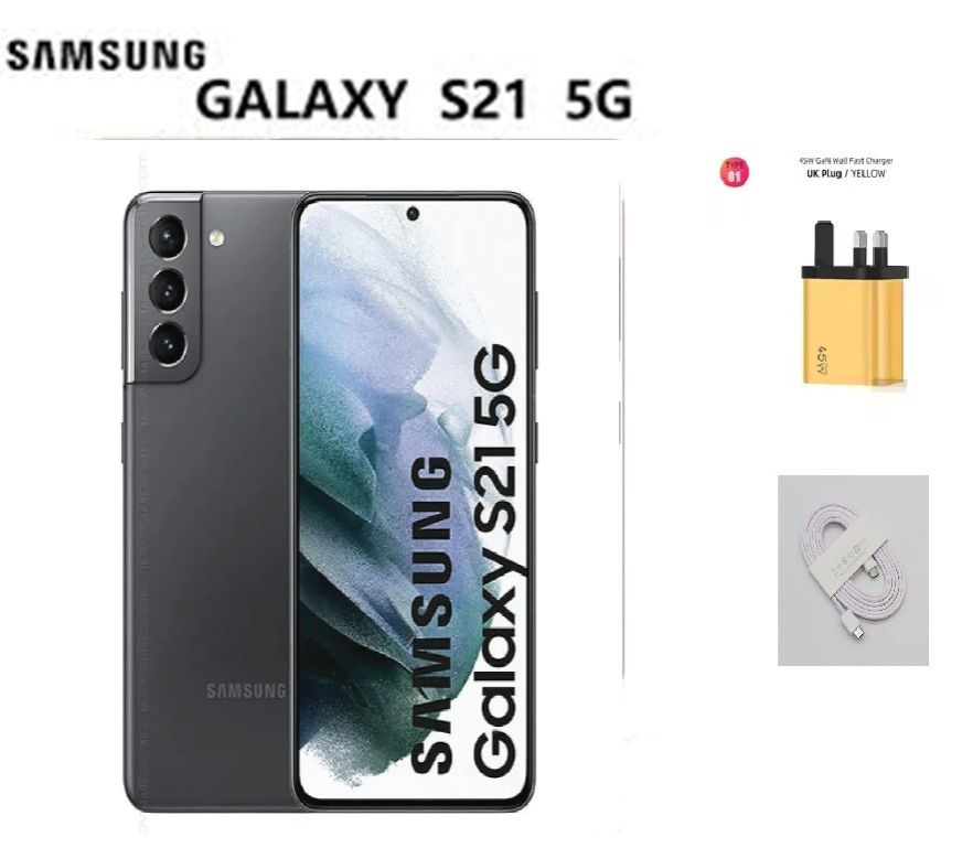 Galaxy S21 5G, 128GB +8GB,Battery 4000mAH, Excellent Condition GRADE (A),WITH Sim Ejector Pin + FREE 45WTTS FAST CHARGER WITH QUALITY CABLE, Unlocked