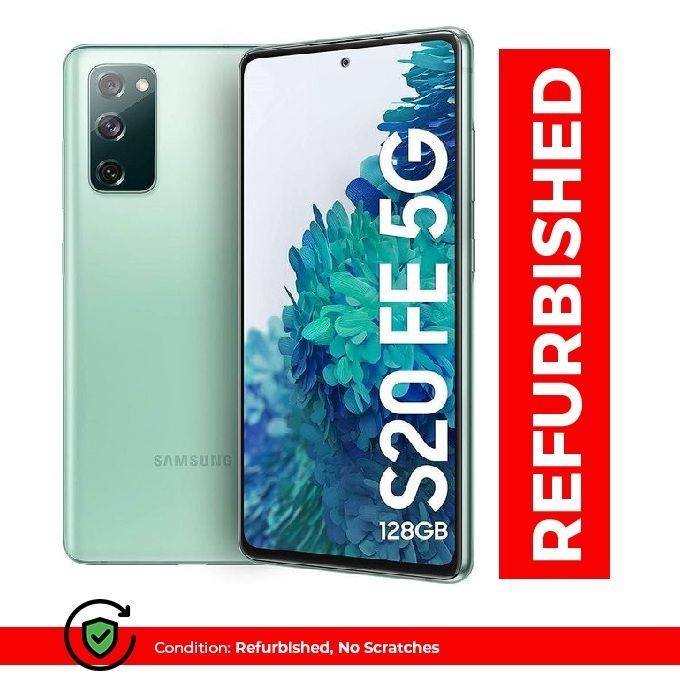 REFURBISHED Samsung Galaxy S20 FE 128GB +6GB, 6.5" AMOLED SCREEN ,DUAL SIM, UNLOCKED  ,GRADE (A) + AFREE 45WTTS  FAST CHARGER