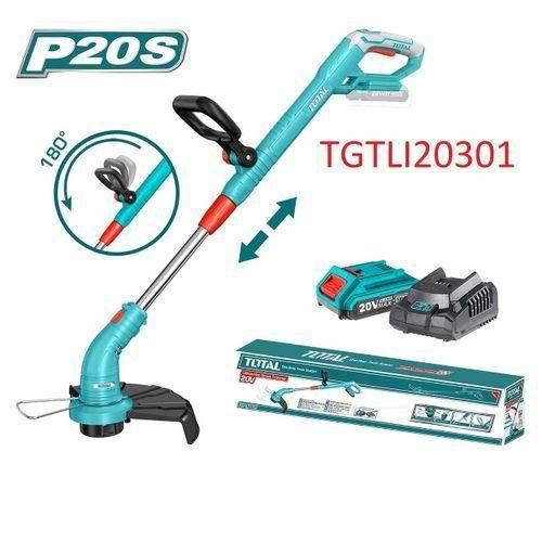 TOTAL Grass Trimmer Cordless Lithium Ion Grass Trimmer With Battery And Charger Brush Cutter String Trimmer.