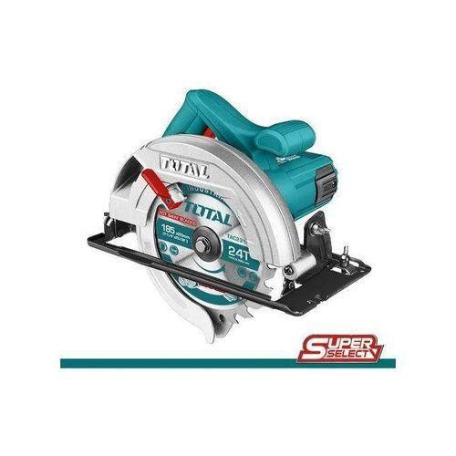TOTAL 1400W Circular Saw, Heavy Duty Wood Cutting Tool Powerful Motor, 185mm Blade Diameter, Vacuum Cleaner Adaptor, Aluminium Guard