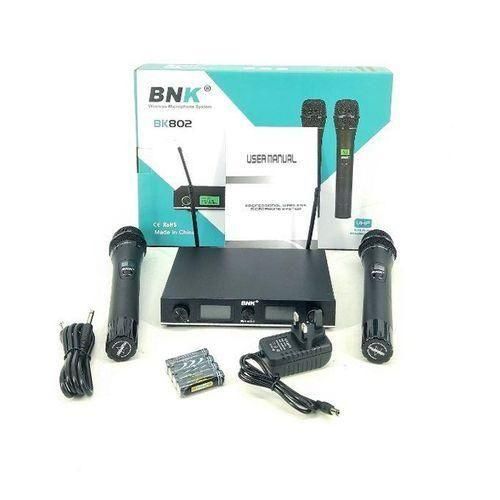 Bnk Microphones Systems-BK-802 Dual Channel VHF Wireless Microphone Set