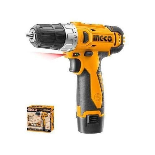Ingco LITHIUM-ION CORDLESS DRILL 12V WITH 2BATTERIES AND CHARGER