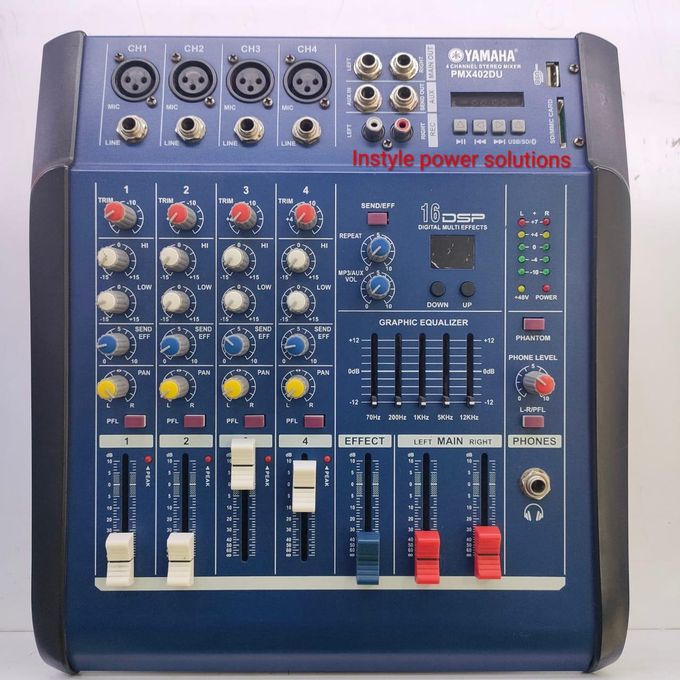 Yamaha Powered Mixer 4 Channel With 2 Outputs Channels.
