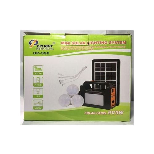 Dp Light Solar Lighting System With 3 Bulbs And Panel