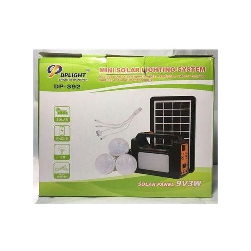 Dp Light Solar Lighting System With 3 Bulbs And Panel
