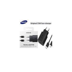 Samsung 25W Fast Charge USB Type C (USB-C) Power Adapter With Cable - Black
