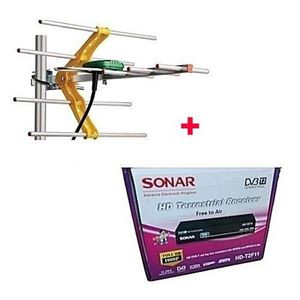 Sonar FREE To Air TV Digital Decoder + free aerial and 4 way extension