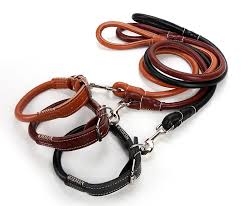 Premium Leather Dog Leash & Harness Set – Classy PU Leather Collar Combo for Medium Dogs, Tangle-Free Comfort, Adjustable Fit, Available in 3 Elegant Colors for Stylish Pet Walks in Kenya