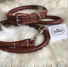 Premium PU Leather Dog Leash & Collar Set – Elegant, Durable, Comfortable & Adjustable for Small to Large Dogs – Stylish Control with High-Quality Materials and Secure Metal Hardware!