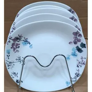 6 PCS Elegant Ceramic Dinner Plates Set – Classic White Porcelain Tableware – Durable, Stylish & Ideal for Everyday Dining, Hotels, Restaurants & Special Occasions