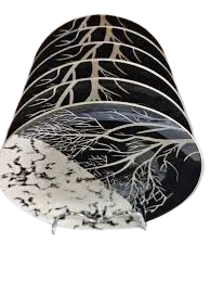 6PCS Modern Ceramic Dinner Plates Set – Elegant White & Bold Black for Stylish Dining – Durable, Microwave & Dishwasher Safe – Perfect for Home, Restaurants & Hotels in Kenya
