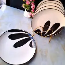 6 PCS Elegant Ceramic Dinner Plates Set – Classic Design, Durable Quality, Perfect for Every Meal & Table Setting – Microwave & Dishwasher Safe for Home, Restaurant & Hotel Use in Kenya