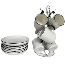 Elegant 12-piece Japanese Dinner Set with 6 White Mugs & 6 Plates – Minimalist Design, Durable Ceramic – Perfect for Daily Use, Gifting & Modern Kitchen Aesthetics in Kenya