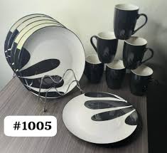 13 PCS Premium Ceramic Dinner Set with 2L Unbreakable Flask – Elegant 6 Mugs, 6 Plates & 1 Flask Combo – Perfect for Stylish Dining, Gifting & Everyday Use at Home or Restaurant