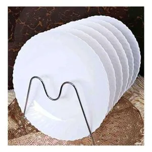 6 PCS Elegant Ceramic Dinner Plates Set – Classic 10.5” Porcelain Plates for Stylish, Durable & Everyday Dining – Perfect for Home, Restaurant, or Gift Use