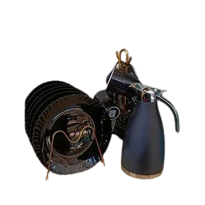 13 PCS Premium Ceramic Dinner Set with 2L Unbreakable Flask – Complete Dining Elegance with Plates, Mugs & Flask for Stylish Home, Restaurant & Gift Use