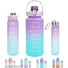 3 in 1 Motivational Water Bottle – Leakproof 1L BPA-Free Hydration Tracker with Time Marker, Fruit Infuser & Straw – Perfect for Fitness, Office, Travel & Everyday Wellness