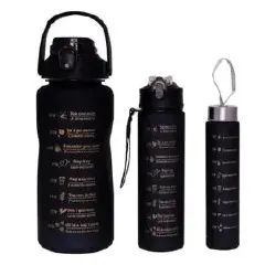 3 in 1 Motivational Water Bottle – Leakproof 1L BPA-Free Hydration Tracker with Time Marker, Fruit Infuser & Straw – Perfect for Fitness, Office, Travel & Everyday Wellness