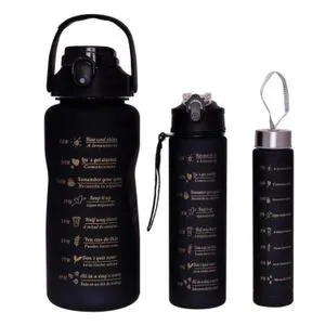 3 in 1 Motivational Water Bottle – Leakproof 1L BPA-Free Hydration Tracker with Time Marker, Fruit Infuser & Straw – Perfect for Fitness, Office, Travel & Everyday Wellness