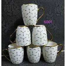 6 PCS Ceramic Mug Set – Stylish Everyday Mugs for Tea & Coffee | Durable, Elegant, and Perfect for Home, Office, or Gifting Occasions
