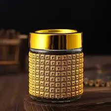 Gold Stainless Steel Sugar Dish with Lid – Elegant, Rust-Proof & Stylish Sugar Bowl for Tea, Coffee & Kitchen Décor – Perfect for Home, Café, or Hotel Use