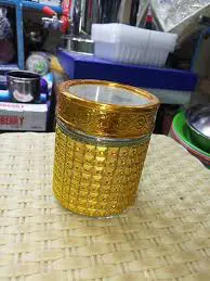 Gold Stainless Steel Sugar Dish with Lid – Elegant, Rust-Proof & Stylish Sugar Bowl for Tea, Coffee & Kitchen Décor – Perfect for Home, Café, or Hotel Use