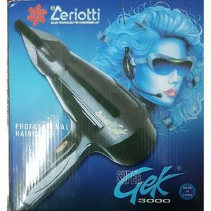 Ceriotti Super GEK 3000 Blow Dry Hair Dryer – Black | Professional Power & Sleek Precision for All Hair Types