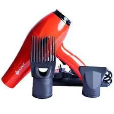 Nunix 2200W Blow Dry Hair Dryer with Accessories – Red | Powerful, Stylish & Efficient for Home & Salon Use