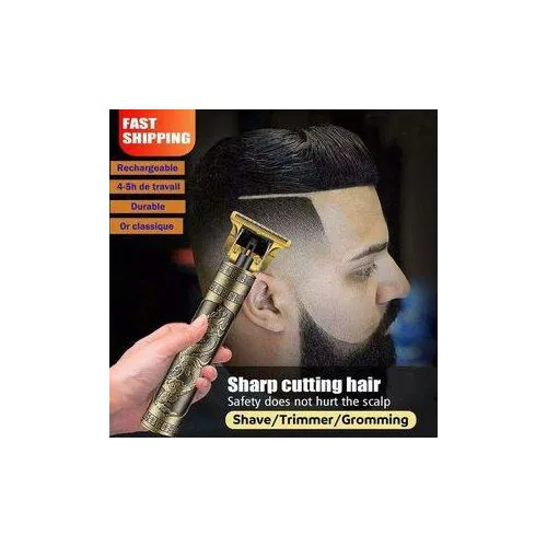 Geemy Professional Hair Shaving Machine + T9 Dragon Gold Metal Hair Clipper – Ultimate Kinyozi Combo with FREE 4-Way Power Extension Cable for Barbers & Home Use