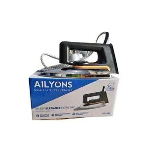 Ailyons Lyons Dry Iron with Non-Stick Soleplate + FREE 4-Way Extension and Extra 3-Way Extension for Maximum Home Convenience and Efficient Ironing