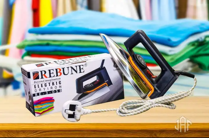 Heavy-Duty 1000W Dry Iron – Fast Heat-Up, Non-Stick Soleplate & Ergonomic Grip for Effortless Ironing Every Day!