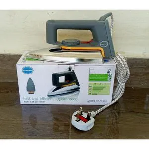 Powerful Heavy-Duty Dry Iron – Fast Heating, Smooth Glide & Non-Stick Soleplate for Perfectly Pressed, Wrinkle-Free Clothes Every Time