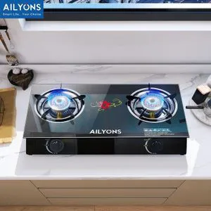 Double Burner Glass Table Top Gas Cooker – Sleek Design, Fast Auto Ignition, Durable Tempered Glass Surface & Energy Efficient Burners for Modern Kenyan Kitchens 🔥🍳