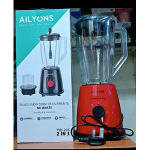 AILYONS 2-in-1 Electric Blender – Powerful, Efficient & Stylish for Everyday Kitchen Mastery 🌀 Blend smoothies, grind spices, and prepare meals effortlessly with this versatile, durable blender.