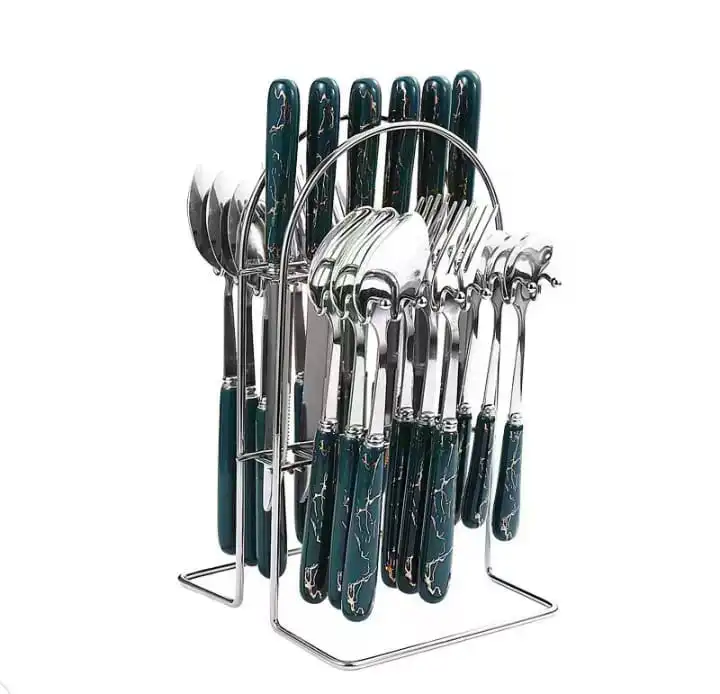 24PCS Stainless Steel Cutlery Set – Sleek, Durable, Rustproof Flatware for Daily Dining, Events, Airbnb & Gifting in Kenya