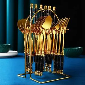 24PCS Stainless Steel Cutlery Set – Sleek, Durable, Rustproof Flatware for Daily Dining, Events, Airbnb & Gifting in Kenya