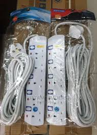 4-Way Electric Socket Extension Cable – Safe, Durable & Efficient Power Strip with Surge Protection and Individual Switches for Home & Office Use in Kenya