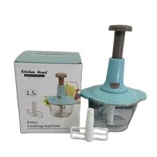 2L Manual Push Food Chopper – Fast Vegetable Cutter, Onion Mincer & Multifunction Dicer with Stainless Steel Blades for Efficient Meal Prep