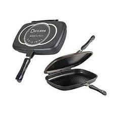 Double-Sided Non-Stick Grill Pan – Flip Design for Effortless, Oil-Free Cooking | Ideal for Meat, Fish, Pancakes & More – Perfect for Kenyan Kitchens